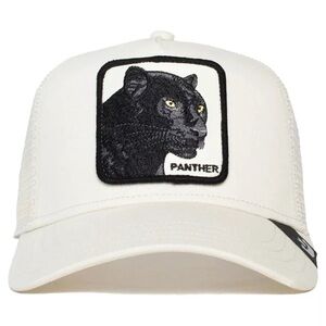 Goorin Bros Animal The Farm Trucker Baseball Snapback Hat Cap The Panther White
